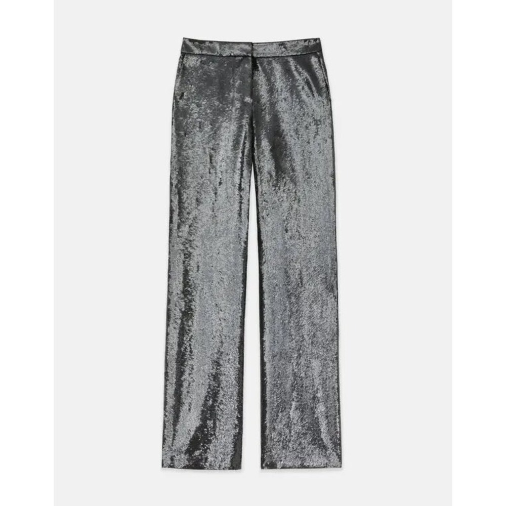 Lafayette 148 New York Graphite Iridescent Sequin Pants Size 16 MPA93B-1J15 NWT